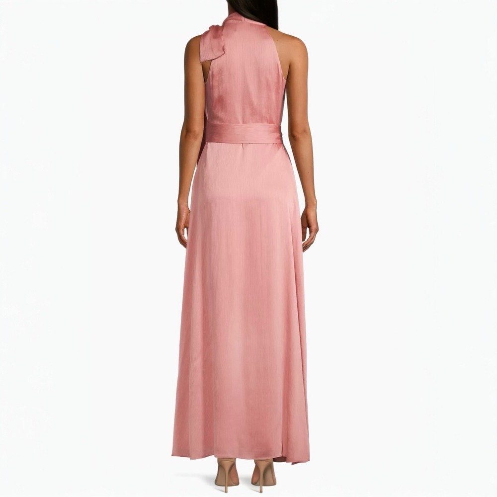 Sachin & Babi Kayla Gown Size 10 Halter Neck Tie Formal Flowy Gown‎ Rouge Pink - Picture 4 of 13